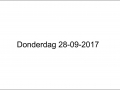 Donderdag 28-09-2017
