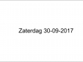 Zaterdag 30-09-2017